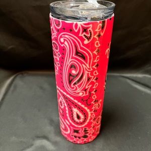 Pink bandana tumbler